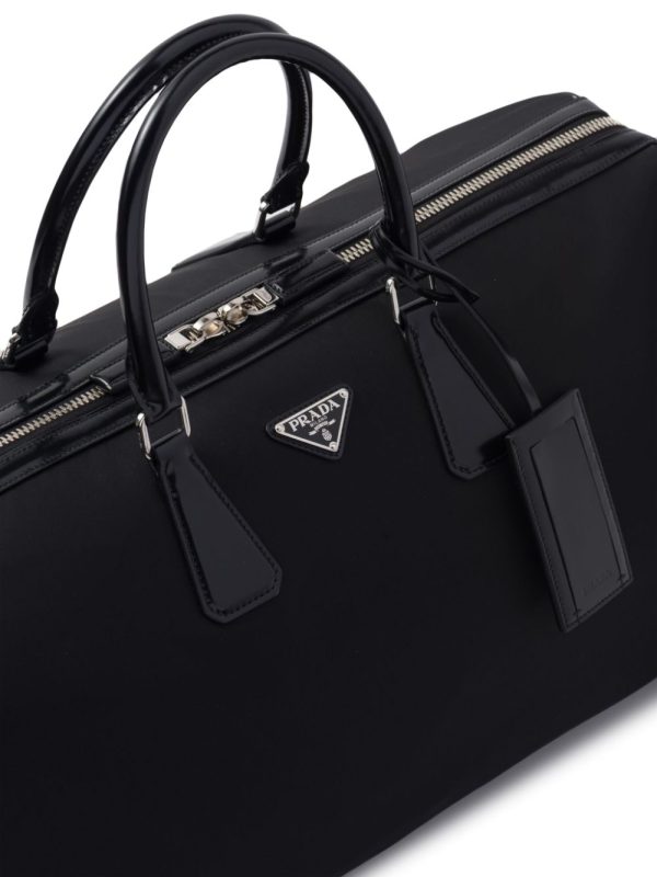 Prada logo-plaque panelled duffel bag - Image 5