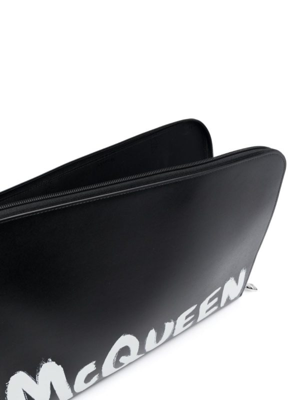 Alexander McQueen Graffiti logo-print clutch - Image 2