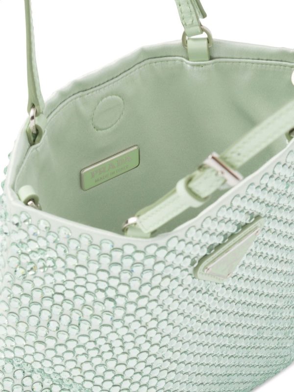 Prada crystal-embellished satin handbag - Image 5