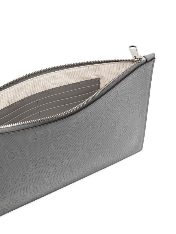 Gucci GG monogram-embossed clutch - Image 5