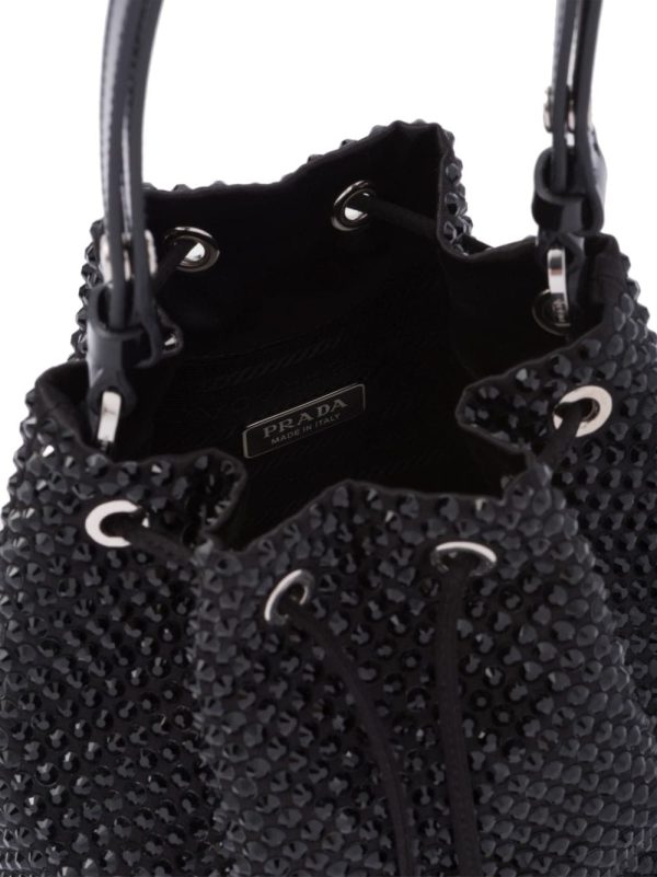 Prada crystal-embellished drawstring mini bag - Image 5