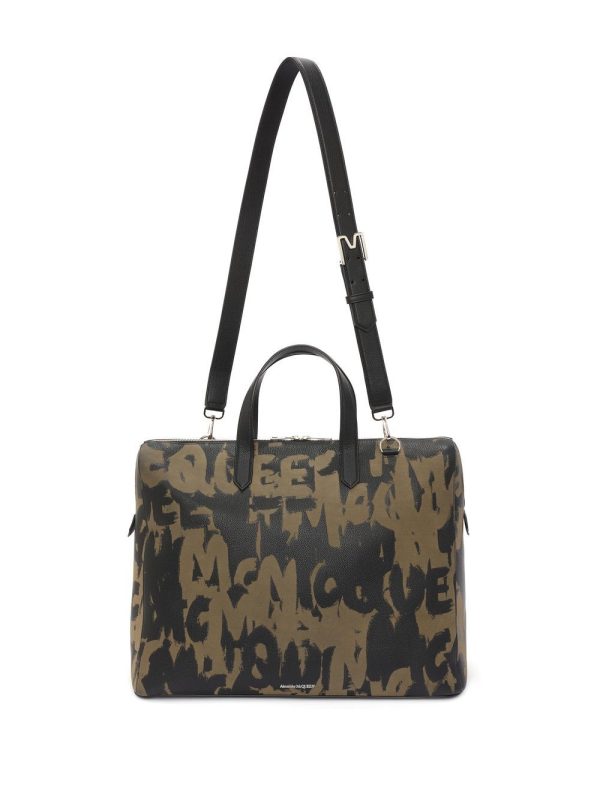 Alexander McQueen The Sharp graffiti-print tote bag - Image 5