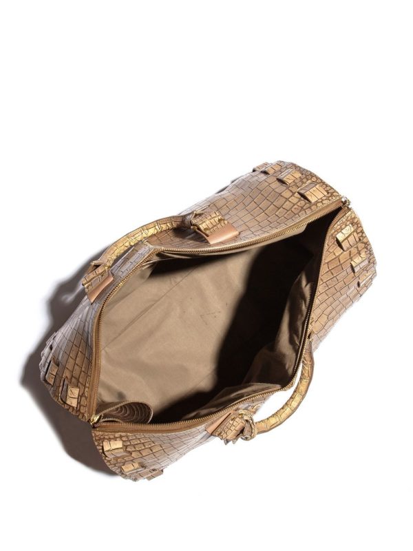 Bottega Veneta   crocodile-effect Weekend duffle bag - Image 5