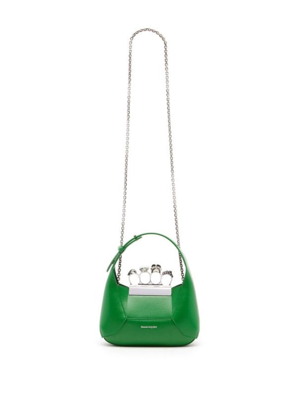 Alexander McQueen mini Jewelled Hobo leather bag - Image 5
