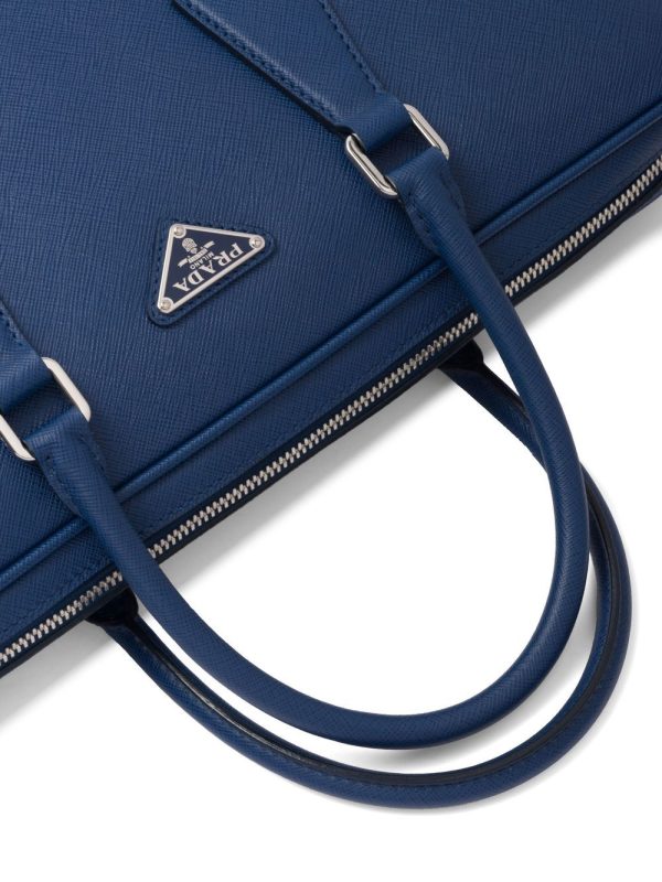 Prada triangle-logo Saffiano leather briefcase - Image 5