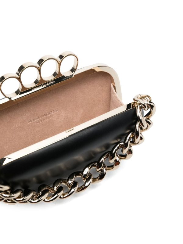 Alexander McQueen leather chain-link clutch-bag - Image 5