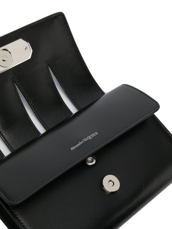 Alexander McQueen skull ring-hardware clutch bag - Image 5