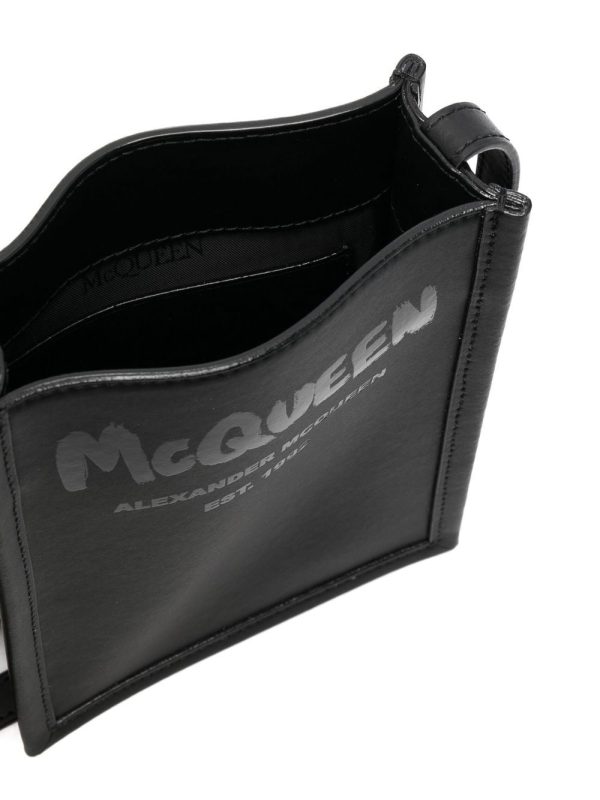 Alexander McQueen Graffiti Edge logo-print shoulder bag - Image 2