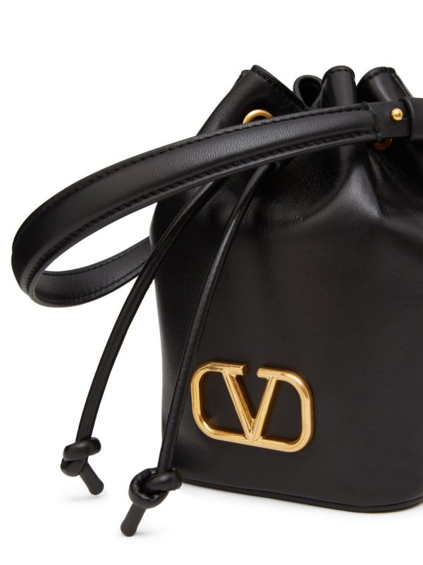 Valentino Garavani mini VLogo Signature leather bucket bag - Image 4