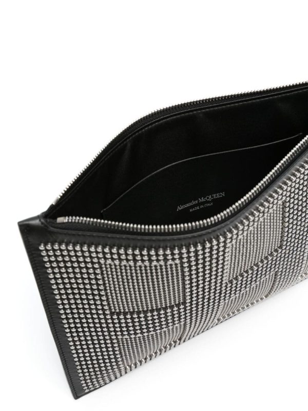 Alexander McQueen studed leather clutch bag - Image 5