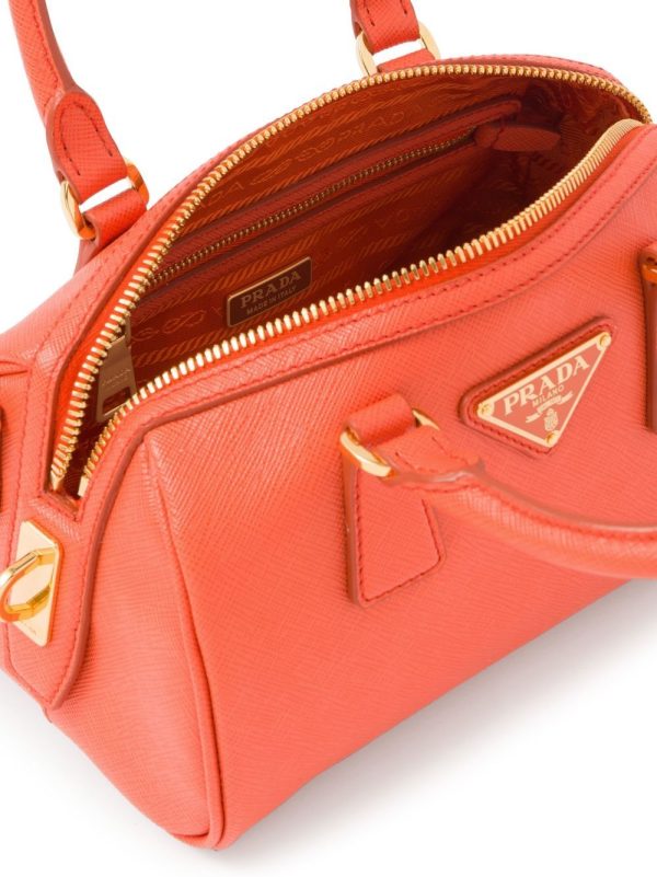 Prada triangle-plaque leather mini bag - Image 6