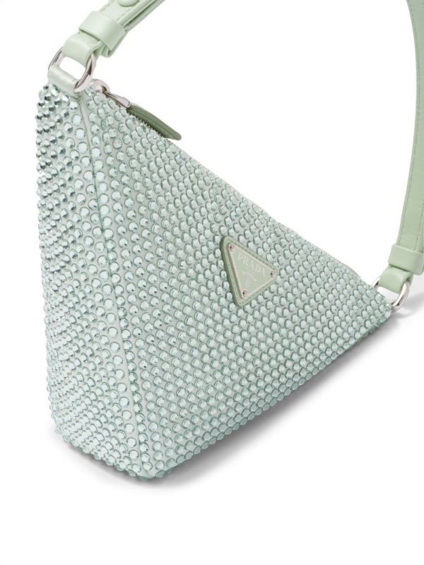 Prada Triangle crystal-embellished mini bag - Image 6