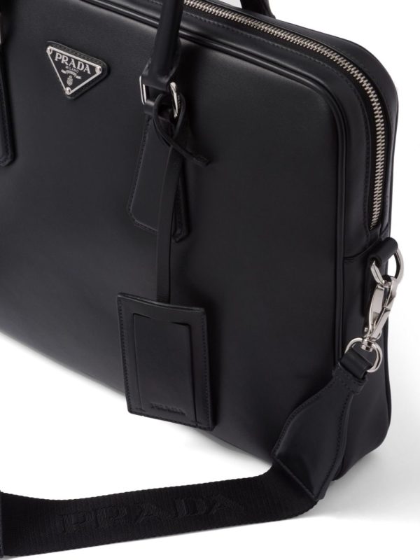 Prada triangle-logo Saffiano leather briefcase - Image 6