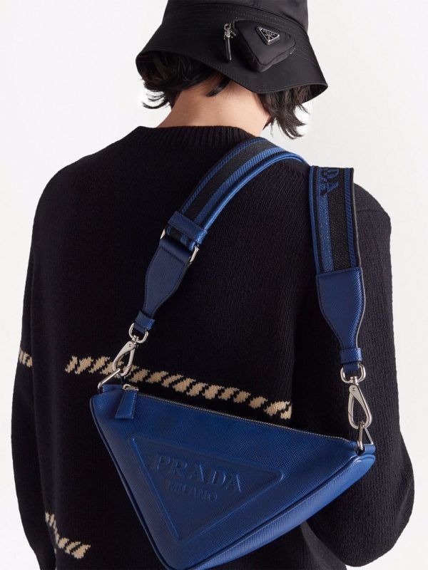 Prada Saffiano leather Triangle bag - Image 6