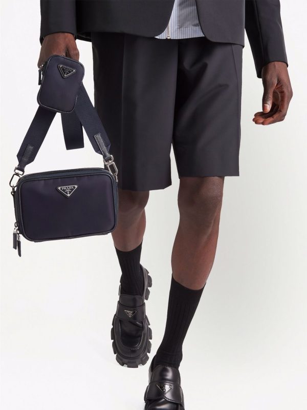 Prada triangle-logo Brique messenger bag - Image 6
