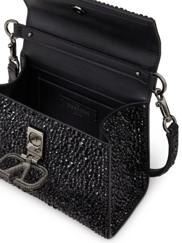 Valentino Garavani VSling crystal-embellished leather tote bag - Image 7
