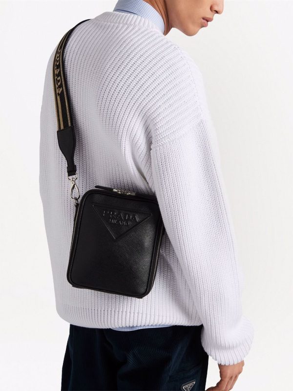 Prada logo-embossed Saffiano leather bag - Image 6