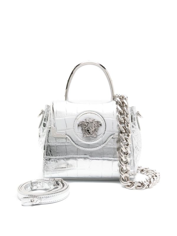 Versace small La Medusa leather tote bag - Image 5