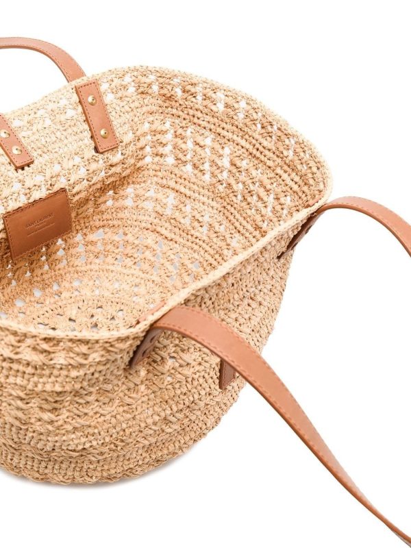 Saint Laurent Pannier straw tote bag - Image 5