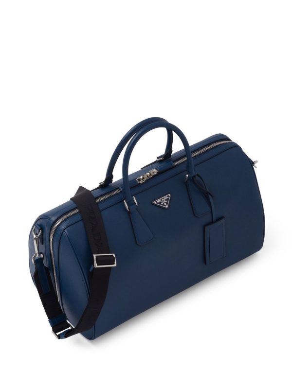 Prada leather logo-patch travel bag - Image 6