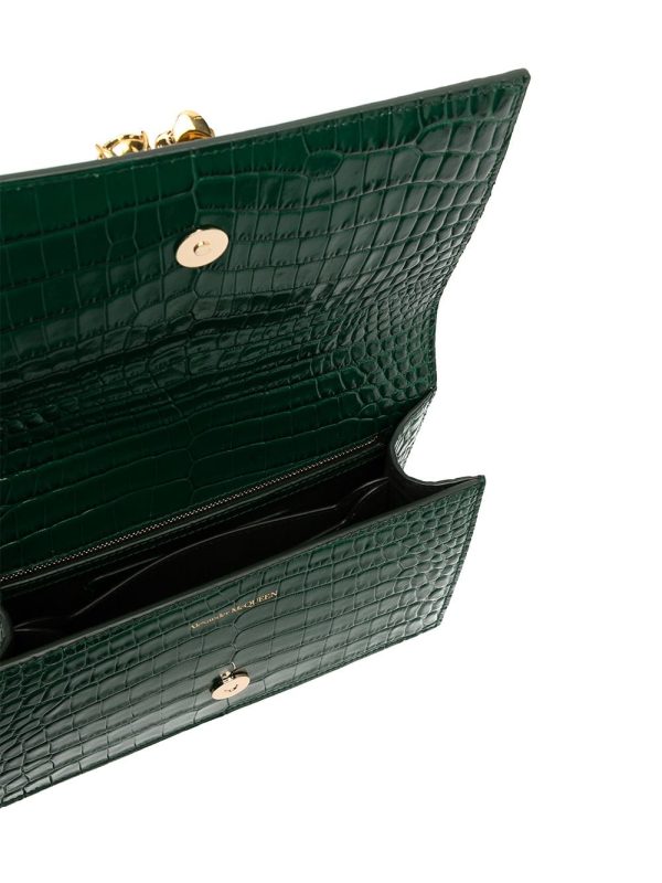 Alexander McQueen Jewelled crocodile-effect satchel - Image 2