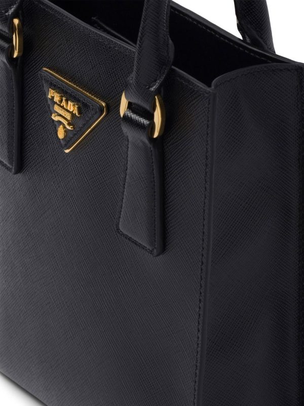 Prada triangle-logo Saffiano-leather tot - Image 6