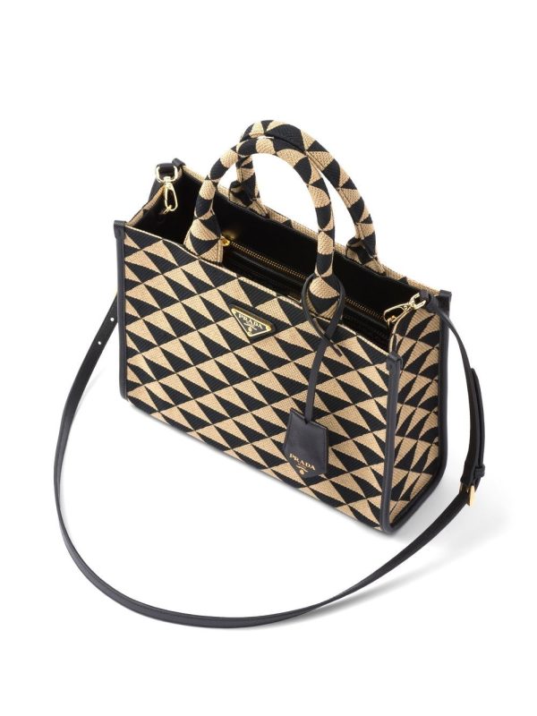 Prada small Symbole embroidered tote bag - Image 6