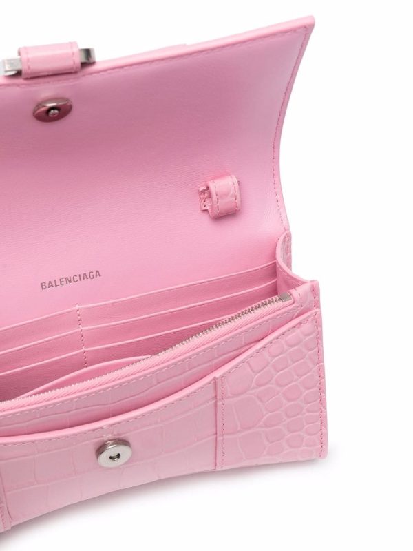 Balenciaga Hourglass crocodile-embossed chain wallet - Image 6