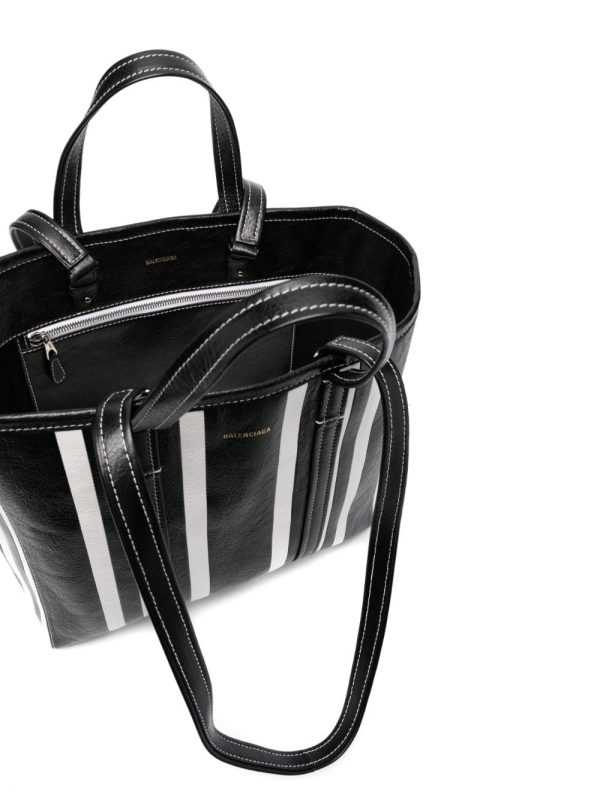Balenciaga large Barbes East-West striped shopper tote - Image 6