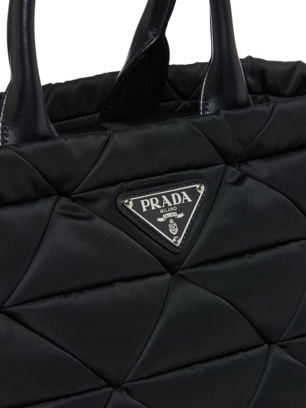 Prada triangle-logo quilted tote bag - Image 6