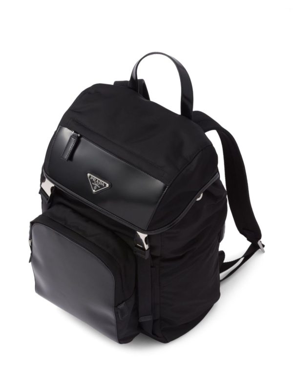 Prada triangle-logo panelled backpack - Image 6