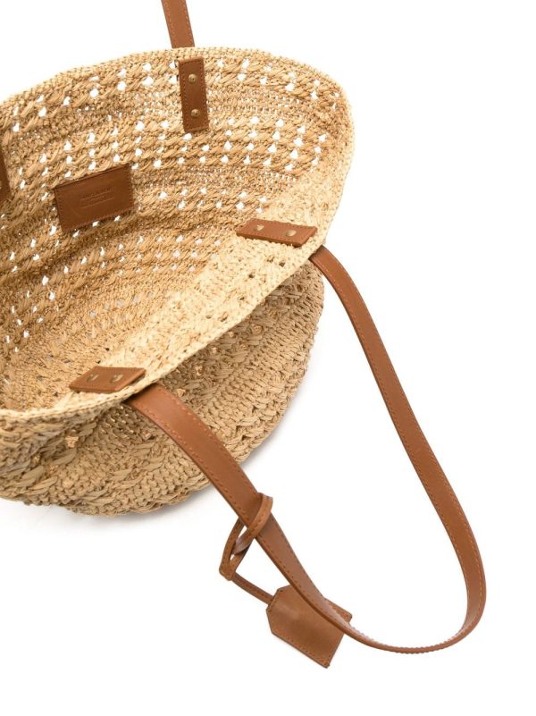 Saint Laurent crocheted raffia tote bag - Image 6