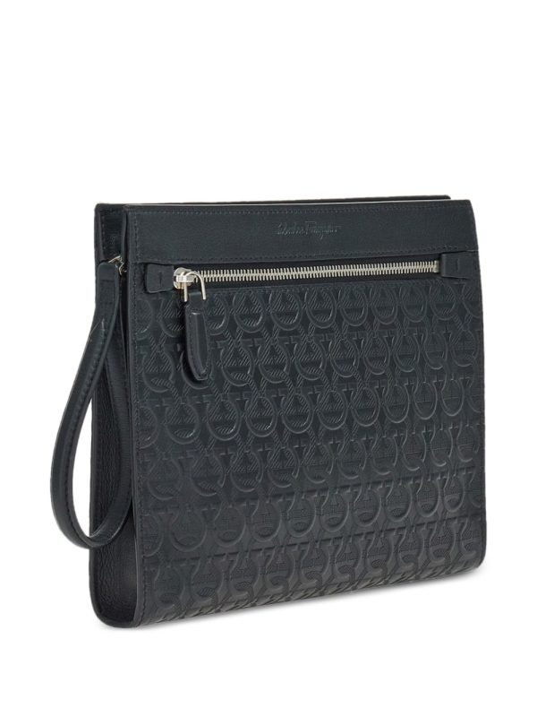 Ferragamo Gancini embossed zipped clutch - Image 6