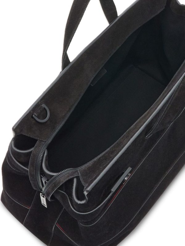 Ferragamo Gancini-plaque suede tote bag - Image 7