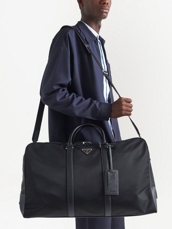 Prada logo-patch duffle bag - Image 7