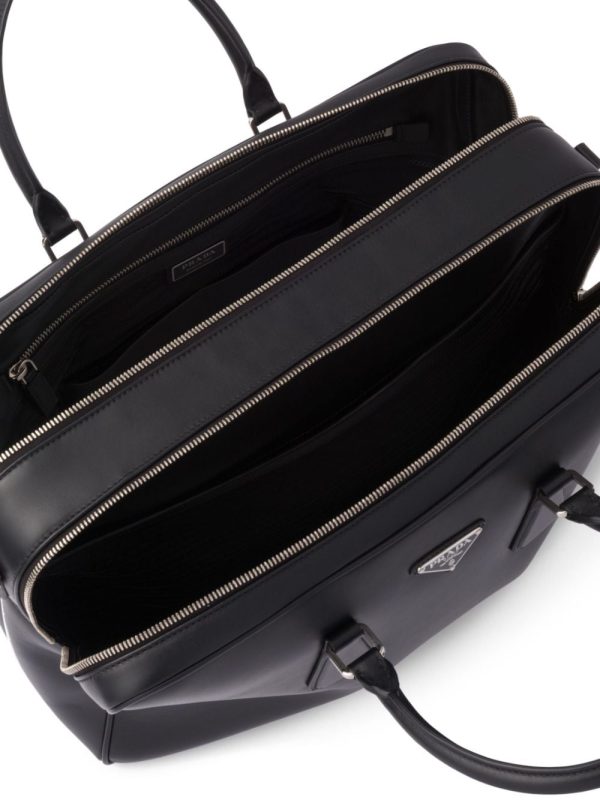 Prada triangle-logo Saffiano leather briefcase - Image 7