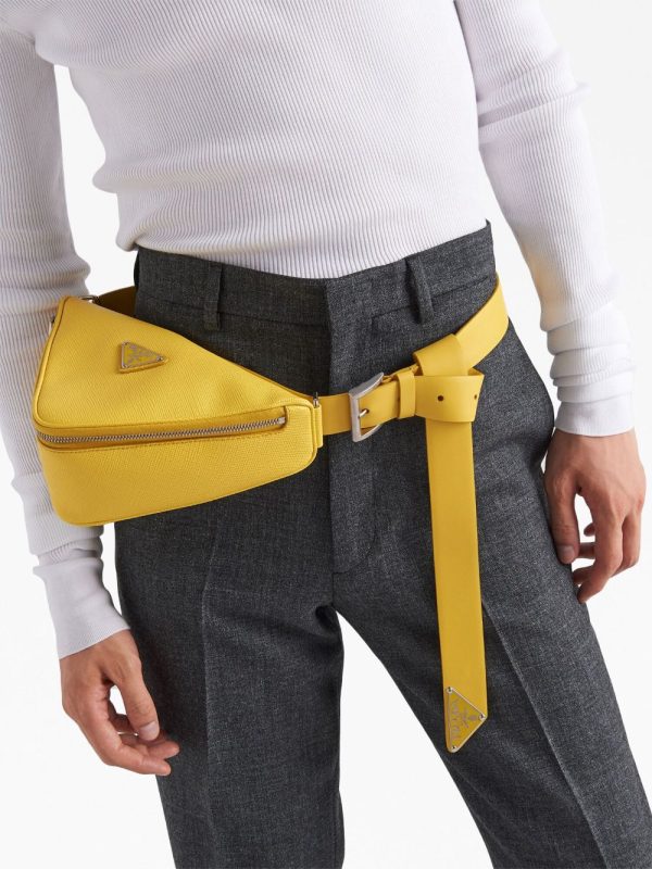 Prada Triangle logo-plaque shoulder bag - Image 7