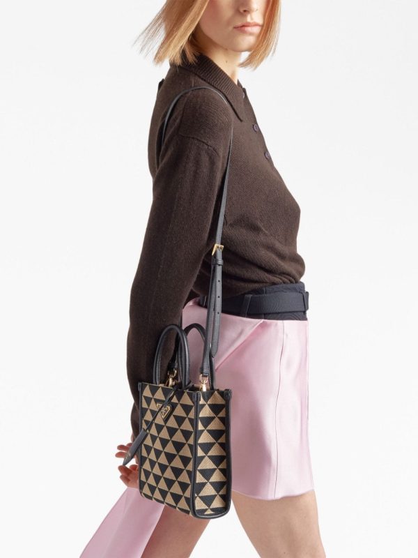 Prada Symbole embroidered mini bag - Image 7