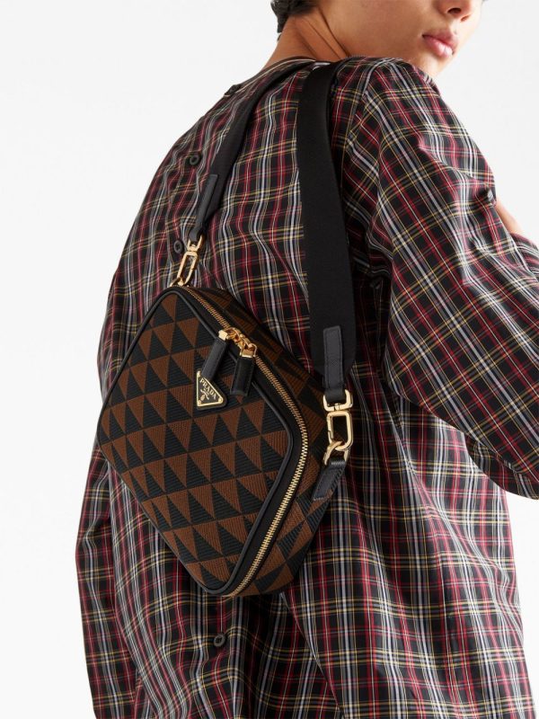 Prada Symbole embroidered messenger bag - Image 7