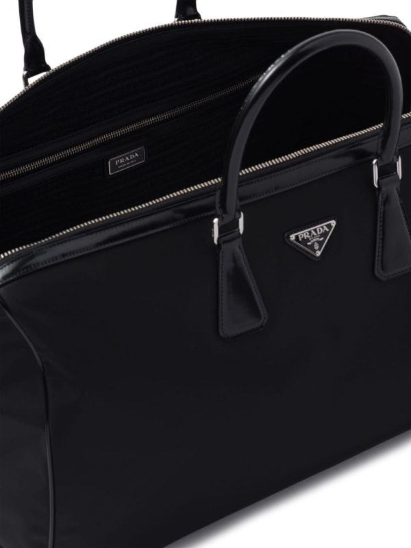 Prada logo-plaque panelled duffel bag - Image 7