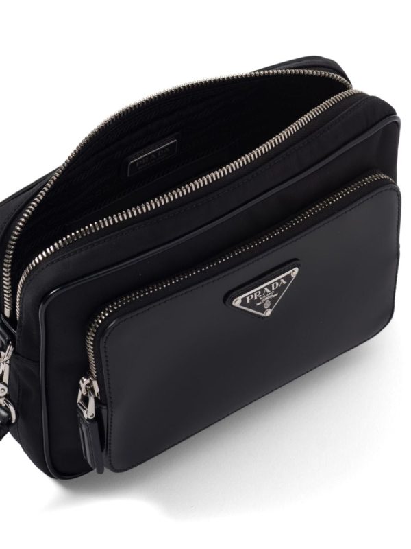 Prada triangle-logo panelled clutch bag - Image 7