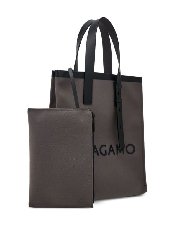 Ferragamo logo-plaque leather tote bag - Image 7