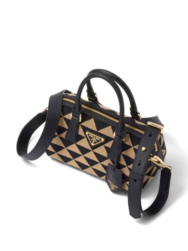 Prada Symbole embroidered top-handle bag - Image 7
