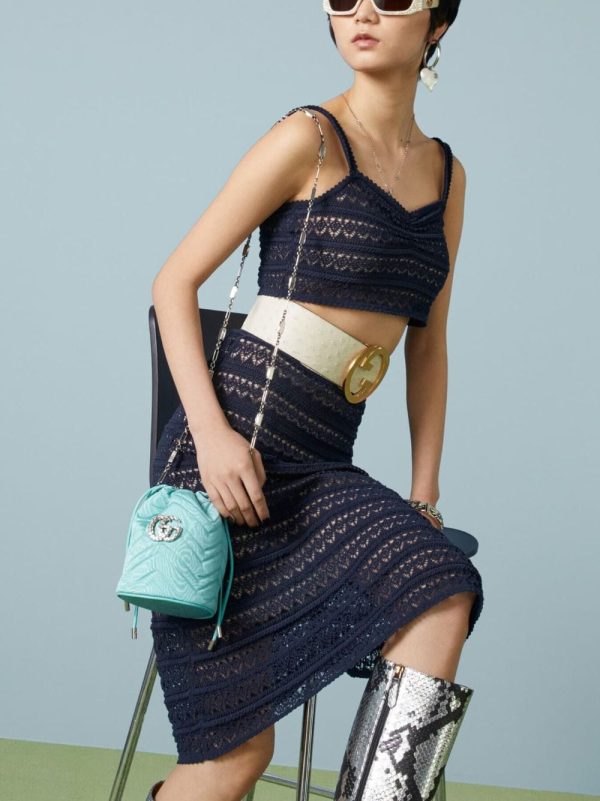 Gucci Double G crystal-embellished bucket bag - Image 7