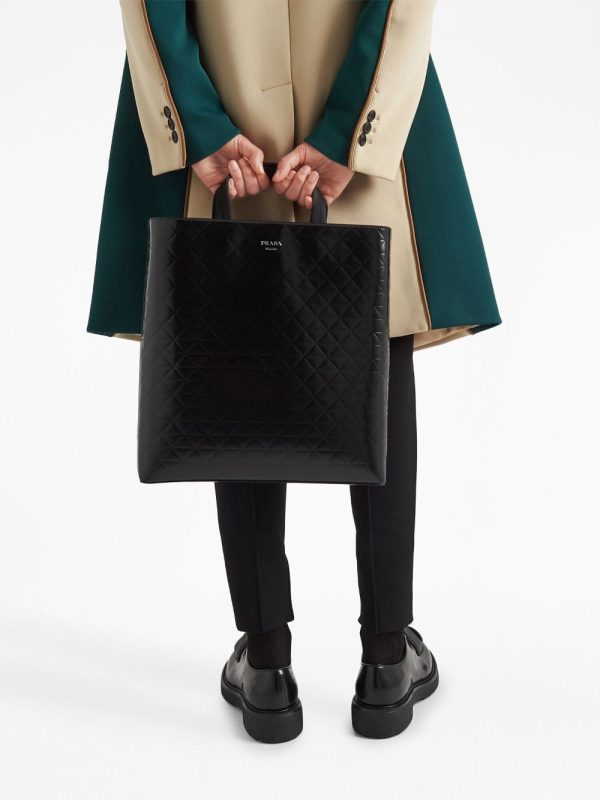 Prada embossed-print leather tote bag - Image 8