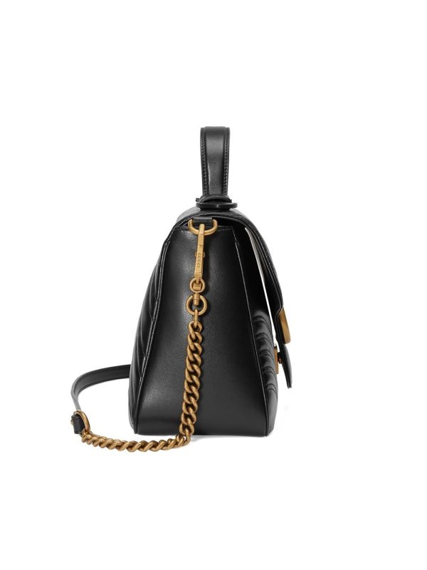 Gucci black GG Marmont small top handle bag - Image 8