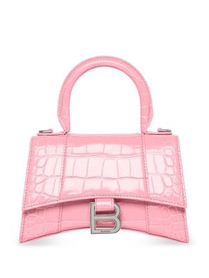 Balenciaga Hourglass crocodile-embossed handbag