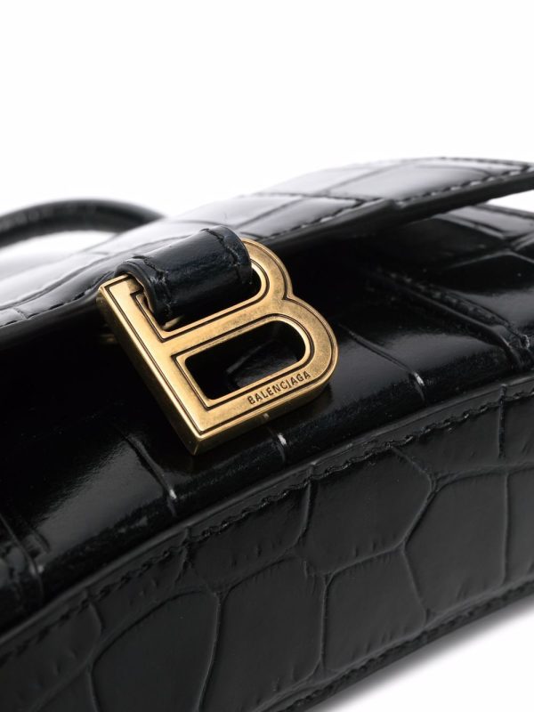 Balenciaga Hourglass crocodile-effect tote - Image 4