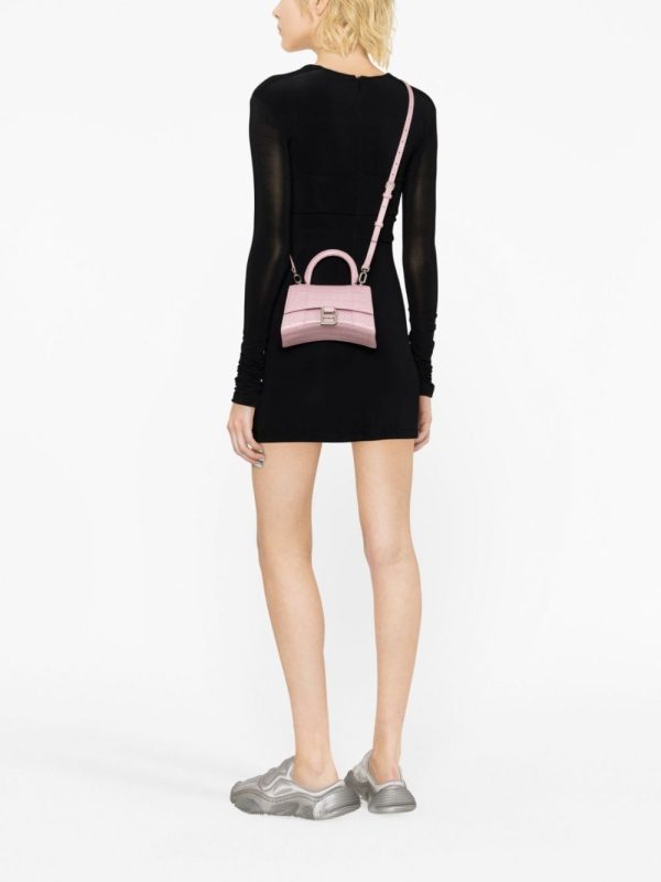 Balenciaga XS Hourglass leather tote bag - Image 2