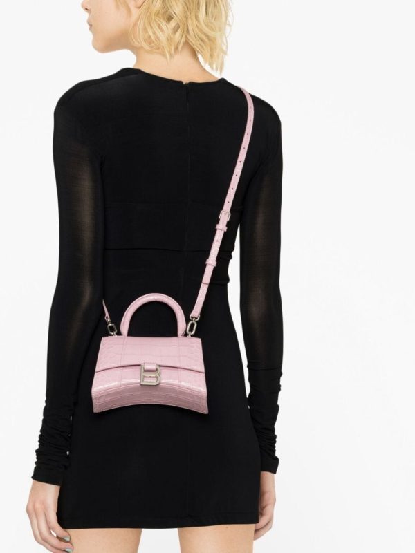 Balenciaga XS Hourglass leather tote bag - Image 3